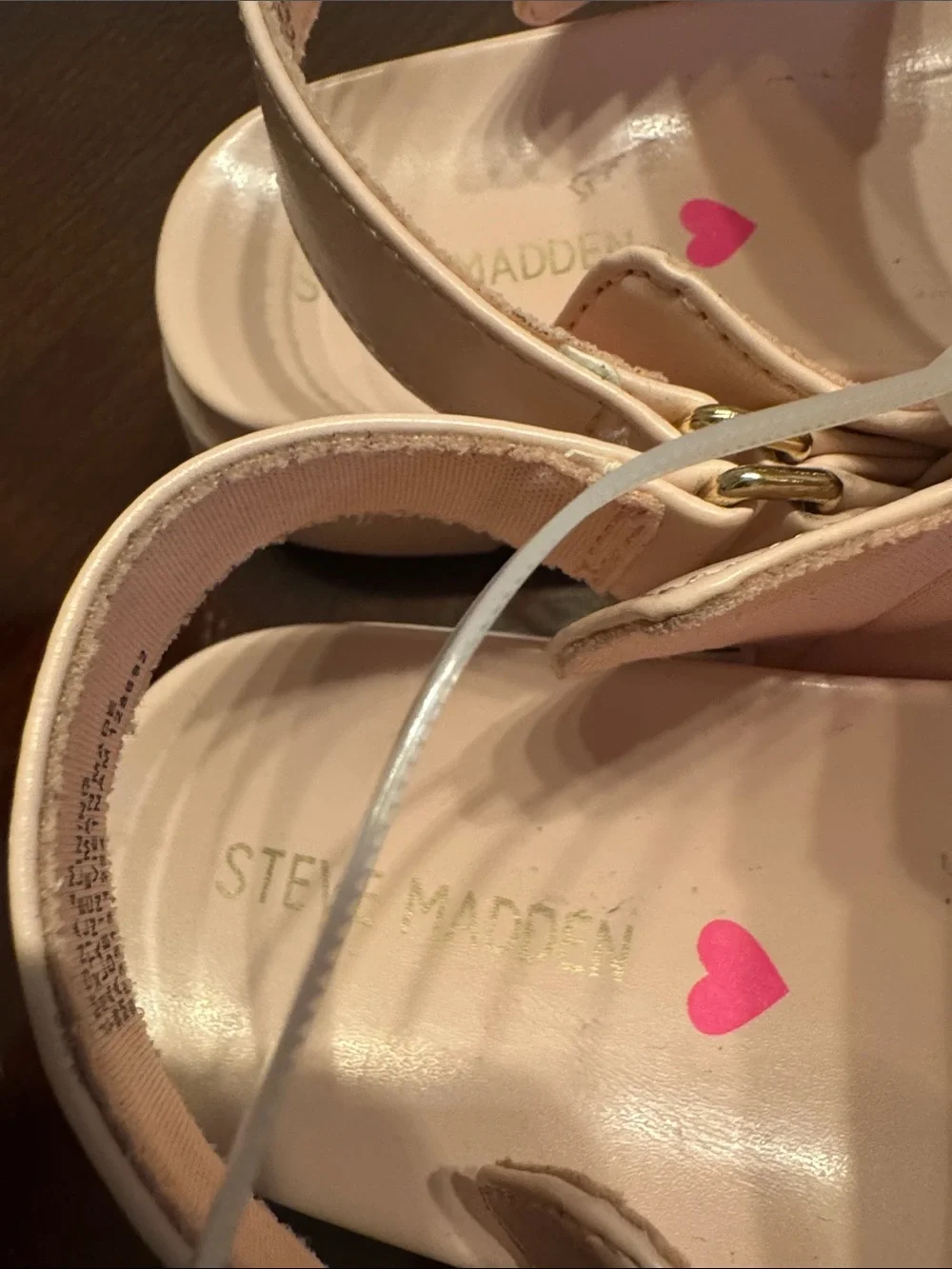 Steve Madden Kids Blush Pink Double-Strap Sandals